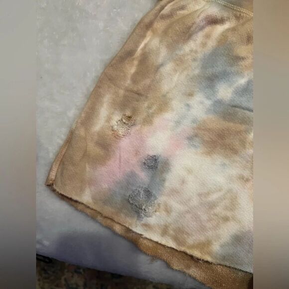n:PHILANTHROPY Coco-Short tie-dye color pink yellow white nwt xl distressed - Picture 9 of 10